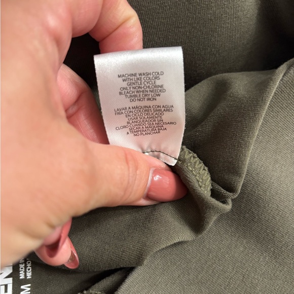 Lands' End Green Casual Pull On Cropped Jeans Pants Medium - Picture 6 of 6